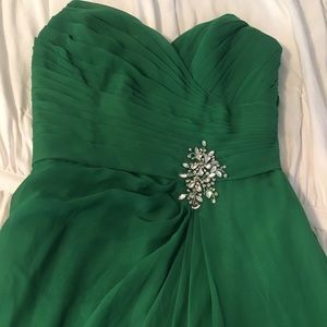 Hunter green bridesmaid dress